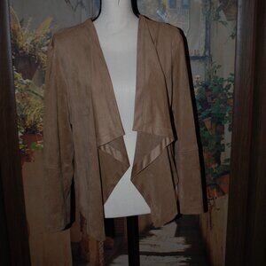 Katharine Barclay Montreal Faux Suede Camel Jacket - XL